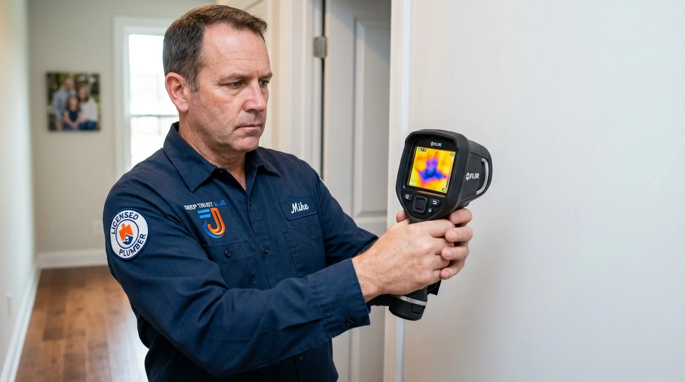 Thermal imaging leak detection by Johns Plumbing LLC in Hillsdale